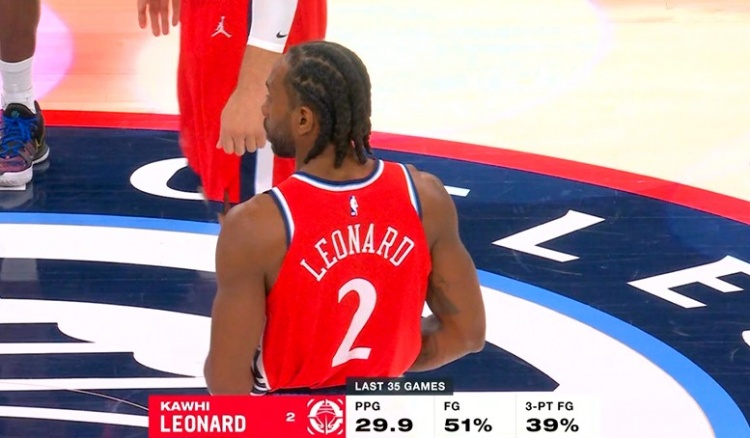开云体育-战神！伦纳德近35场比赛场均29.9分 投篮命中率51%&amp;三分命中率39%